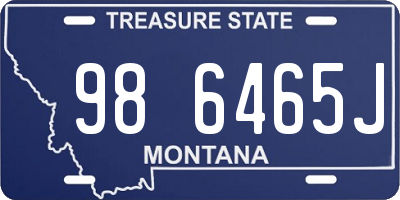 MT license plate 986465J