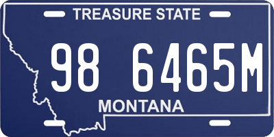 MT license plate 986465M