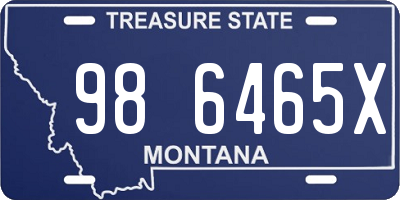 MT license plate 986465X