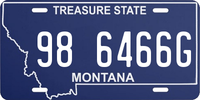 MT license plate 986466G