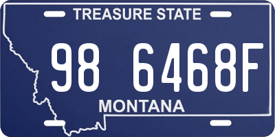 MT license plate 986468F