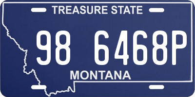 MT license plate 986468P