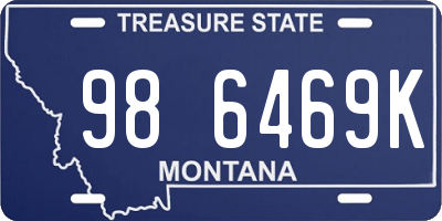 MT license plate 986469K