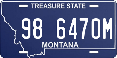 MT license plate 986470M