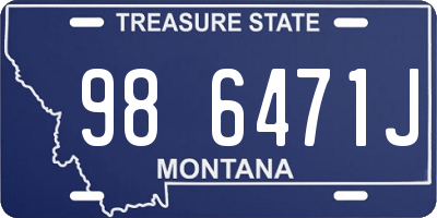 MT license plate 986471J