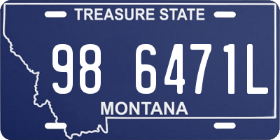 MT license plate 986471L