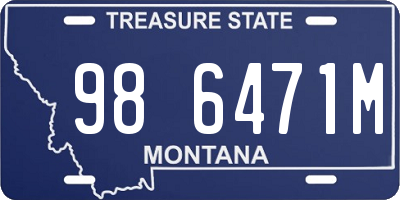 MT license plate 986471M