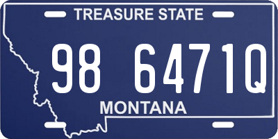 MT license plate 986471Q