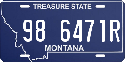 MT license plate 986471R