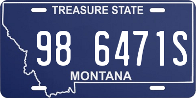 MT license plate 986471S