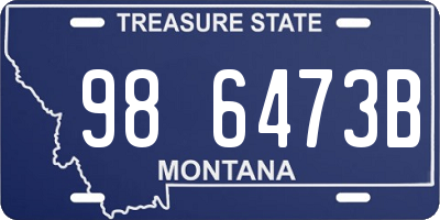 MT license plate 986473B