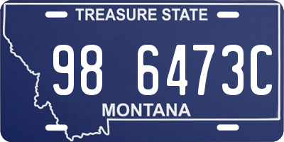 MT license plate 986473C