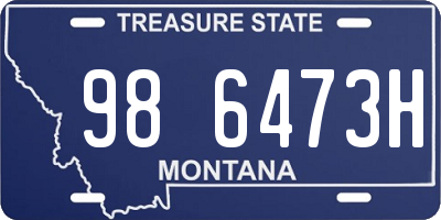 MT license plate 986473H