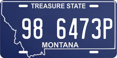 MT license plate 986473P