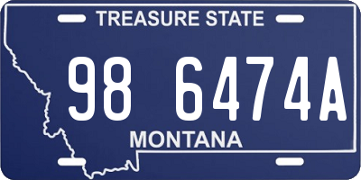 MT license plate 986474A