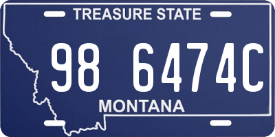 MT license plate 986474C