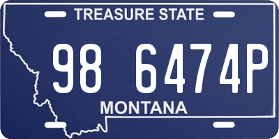MT license plate 986474P