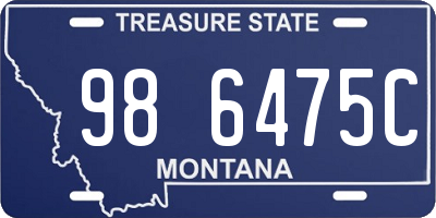 MT license plate 986475C