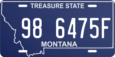 MT license plate 986475F