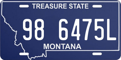 MT license plate 986475L