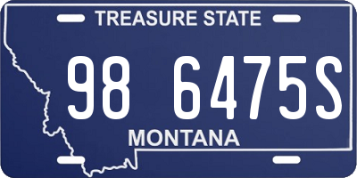 MT license plate 986475S