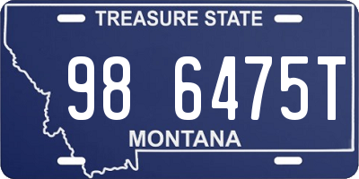 MT license plate 986475T