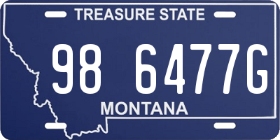 MT license plate 986477G