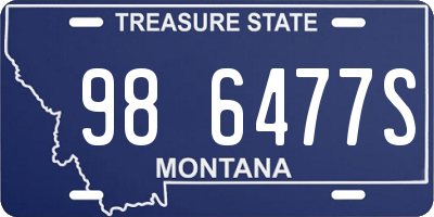 MT license plate 986477S