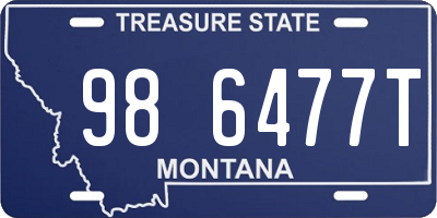 MT license plate 986477T