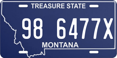 MT license plate 986477X