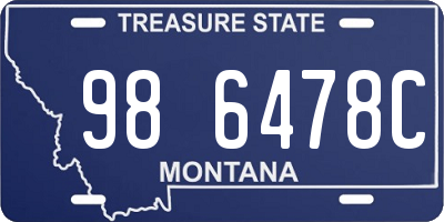 MT license plate 986478C