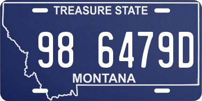 MT license plate 986479D