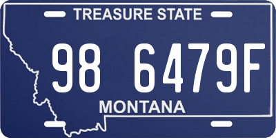 MT license plate 986479F