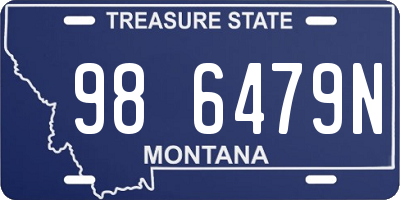 MT license plate 986479N