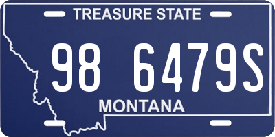 MT license plate 986479S