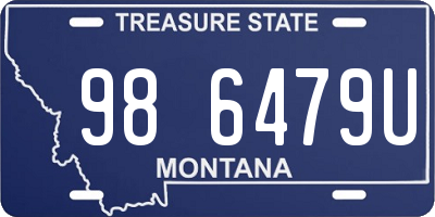 MT license plate 986479U