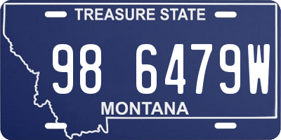 MT license plate 986479W