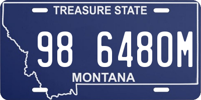 MT license plate 986480M