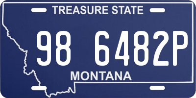 MT license plate 986482P