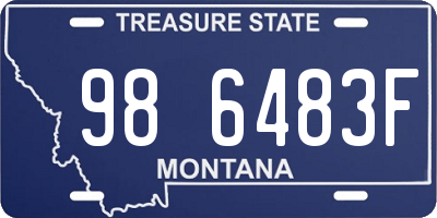 MT license plate 986483F