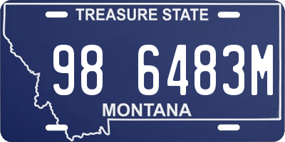 MT license plate 986483M