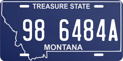 MT license plate 986484A