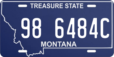 MT license plate 986484C