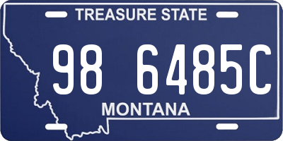 MT license plate 986485C