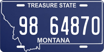 MT license plate 986487O