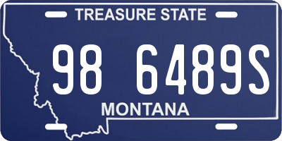 MT license plate 986489S