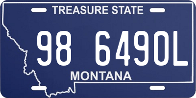 MT license plate 986490L