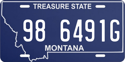 MT license plate 986491G