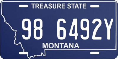 MT license plate 986492Y