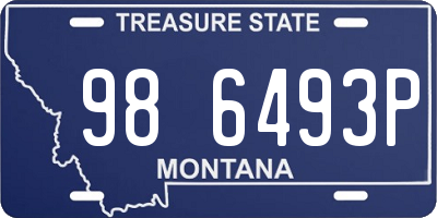 MT license plate 986493P